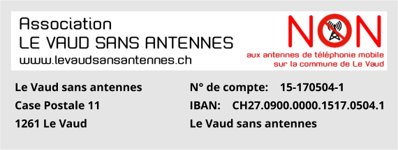 Association Le Vaud sans antennes
Post details 